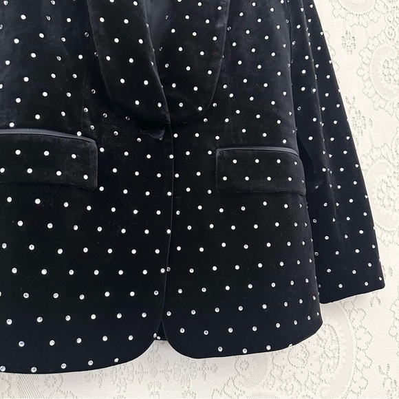 Self Portrait Velvet Diamante Jacket Black - Picture 5 of 15